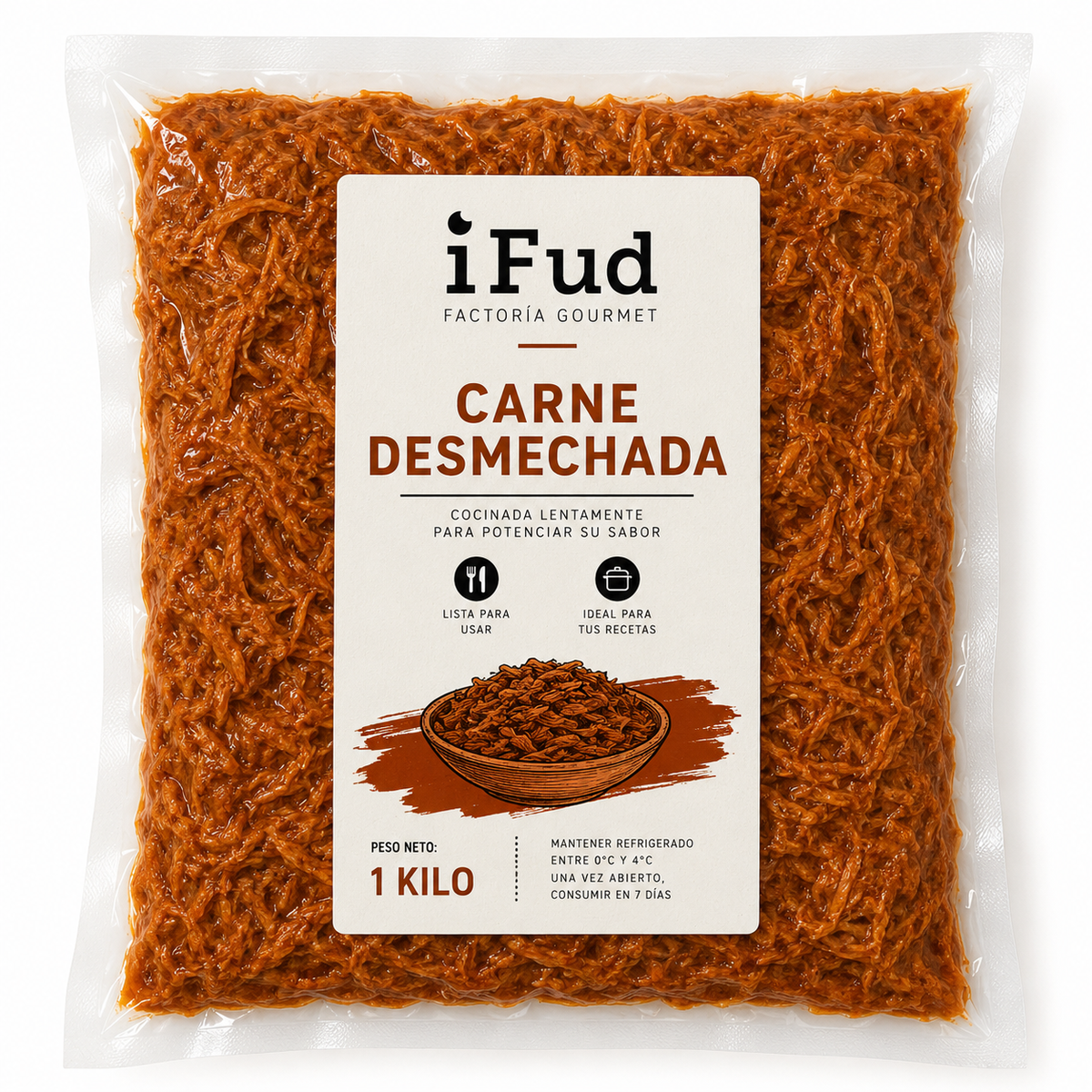 Carne demechada al vino tinto | Familiar | 1 kg