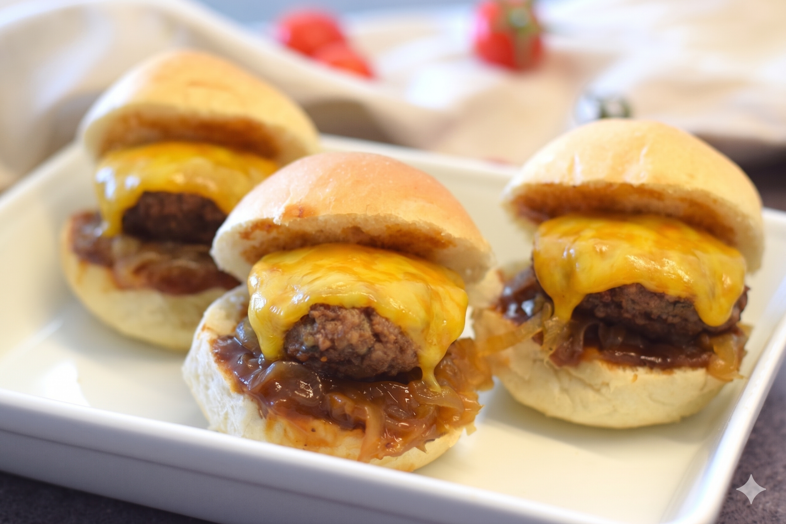 Mini Sandwich 10 unidades - Hamburguesa cheddar