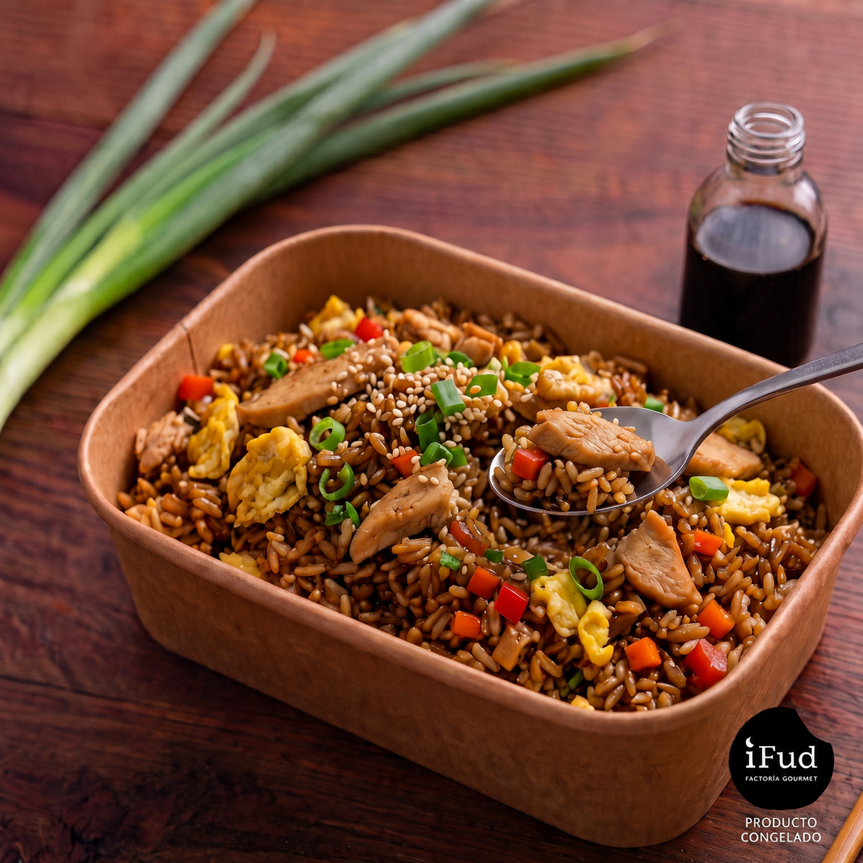 Arroz chaufa con pollo