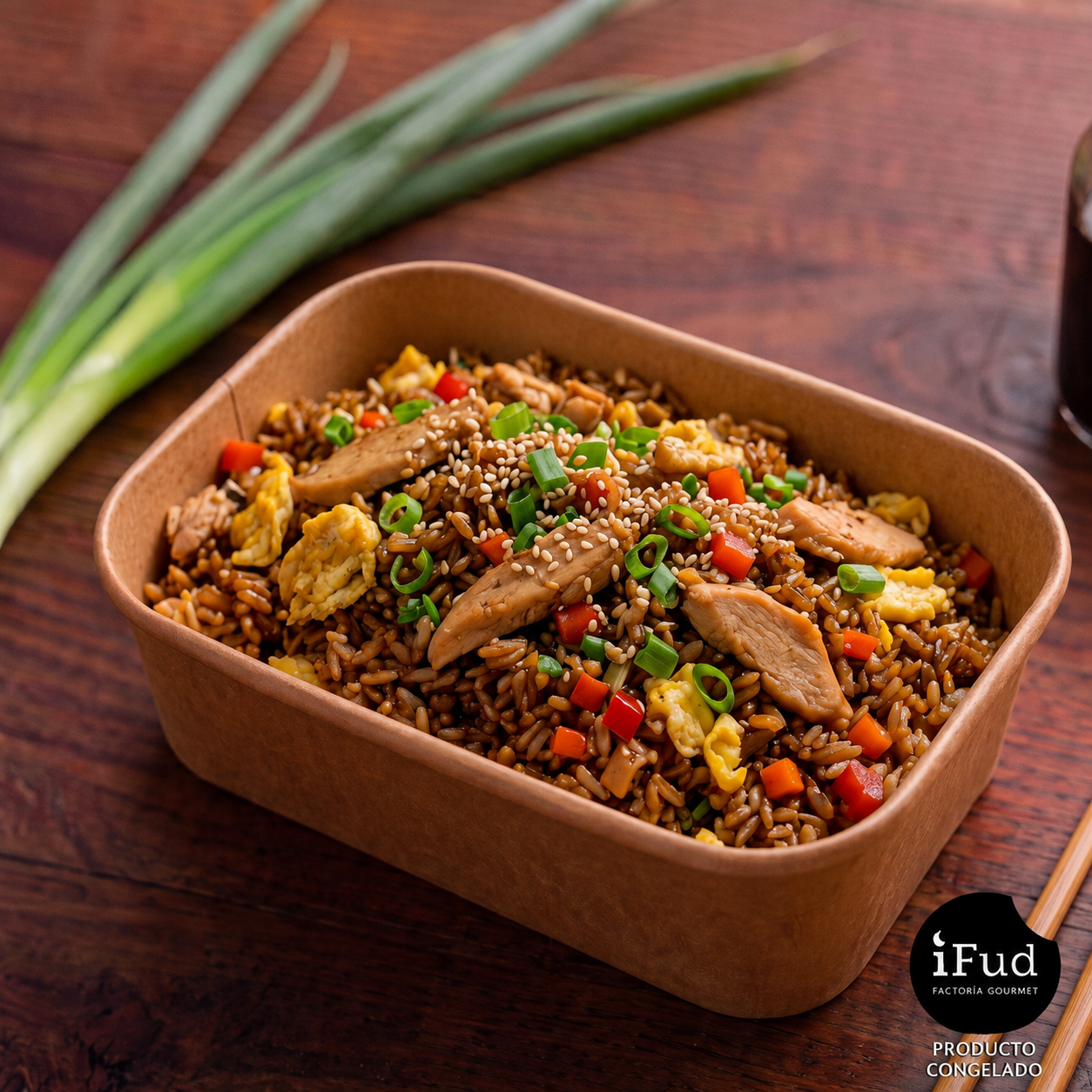 Arroz chaufa con pollo