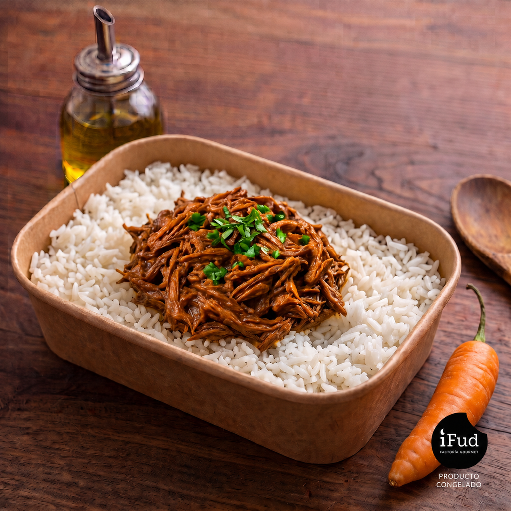 Carne mechada con arroz
