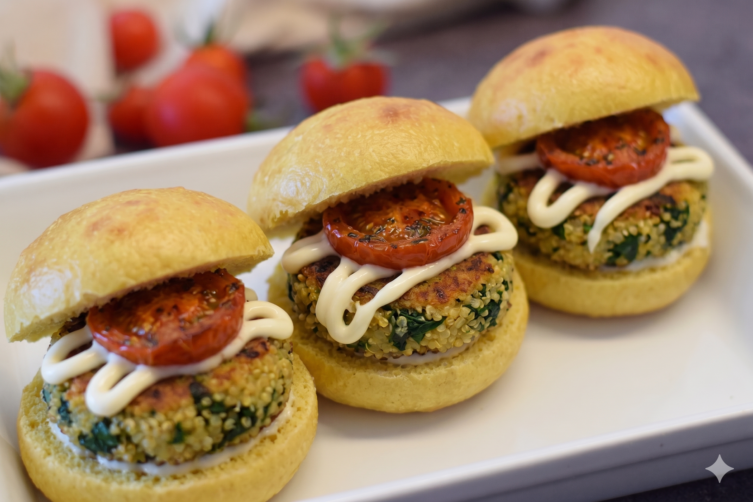 Mini Sandwich 10 unidades - Croqueta de quinoa espinaca italiana