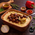 Goulash de vacuno con puré de papas