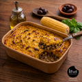 Pastel de choclo con pino de champiñón