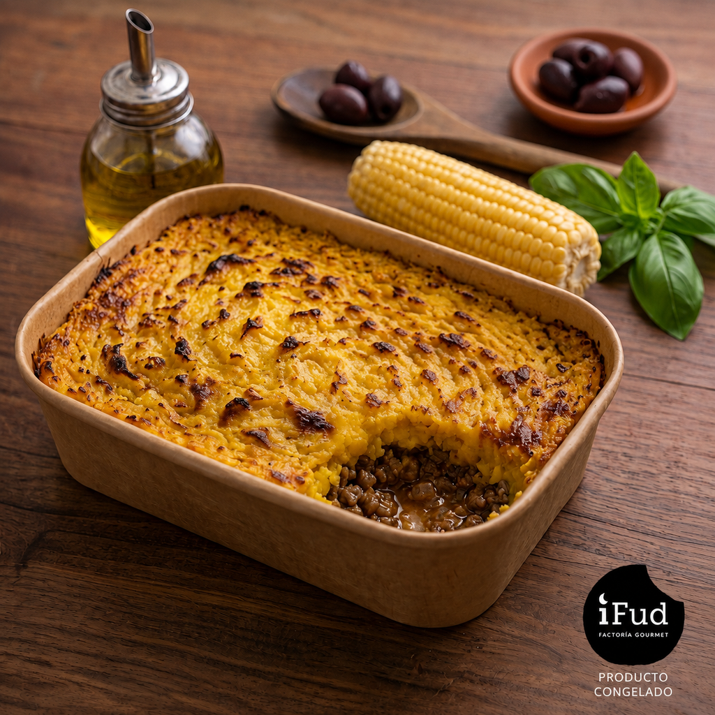 Pastel de choclo pino de vacuno y pollo