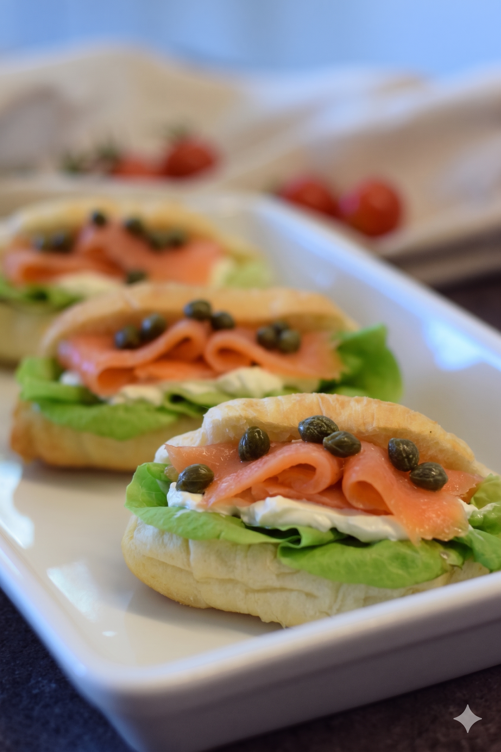 Mini Sandwich 10 unidades - Salmón ahumado cremoso