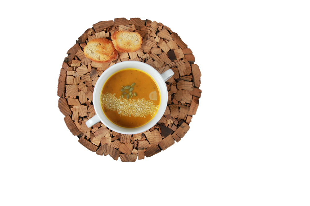 Crema de zapallo camote tipo thai