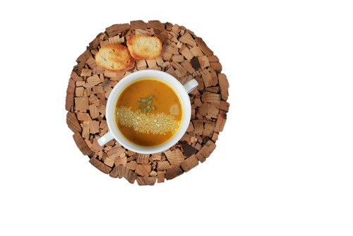 Crema de zapallo camote tipo thai