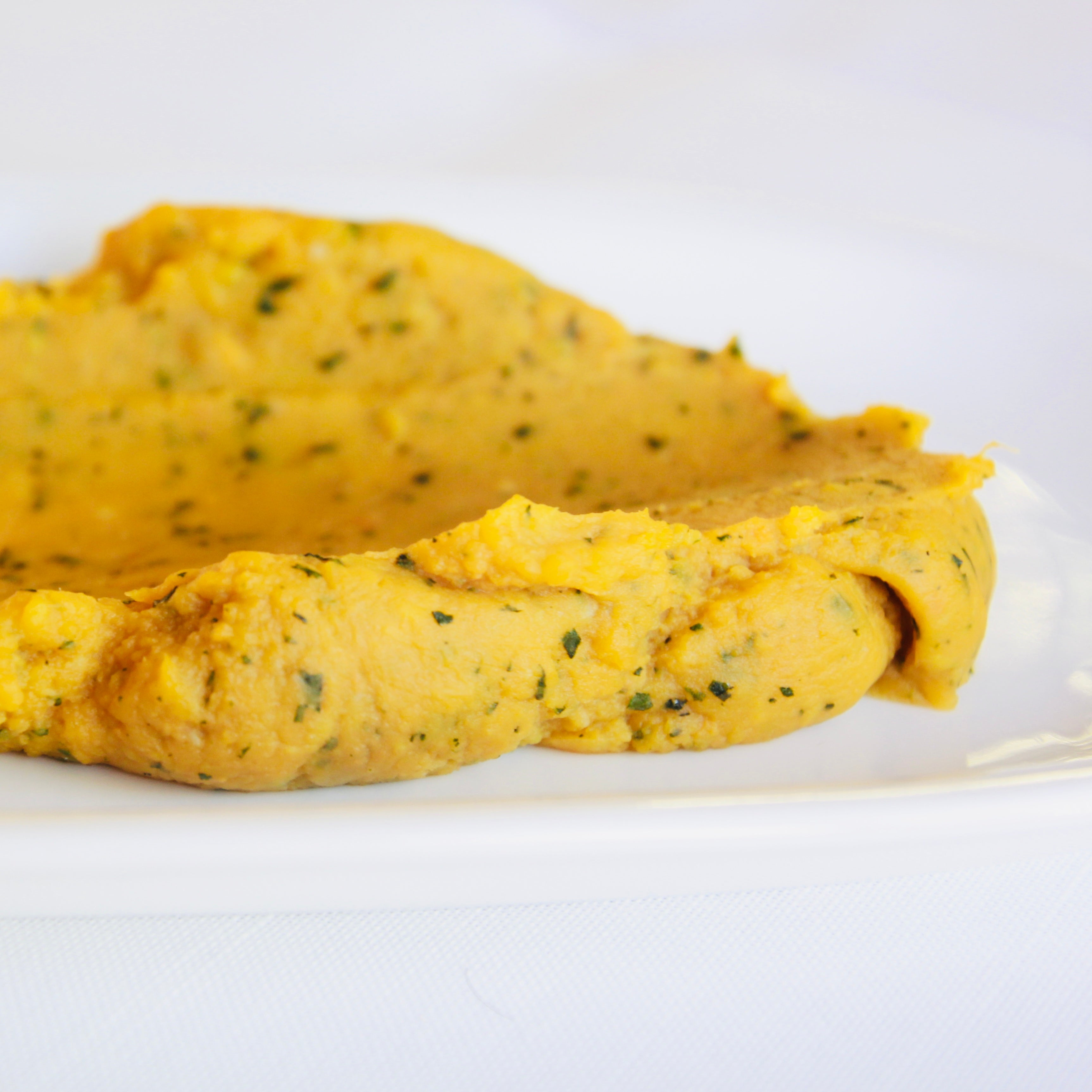 Puré de camote con leche de coco