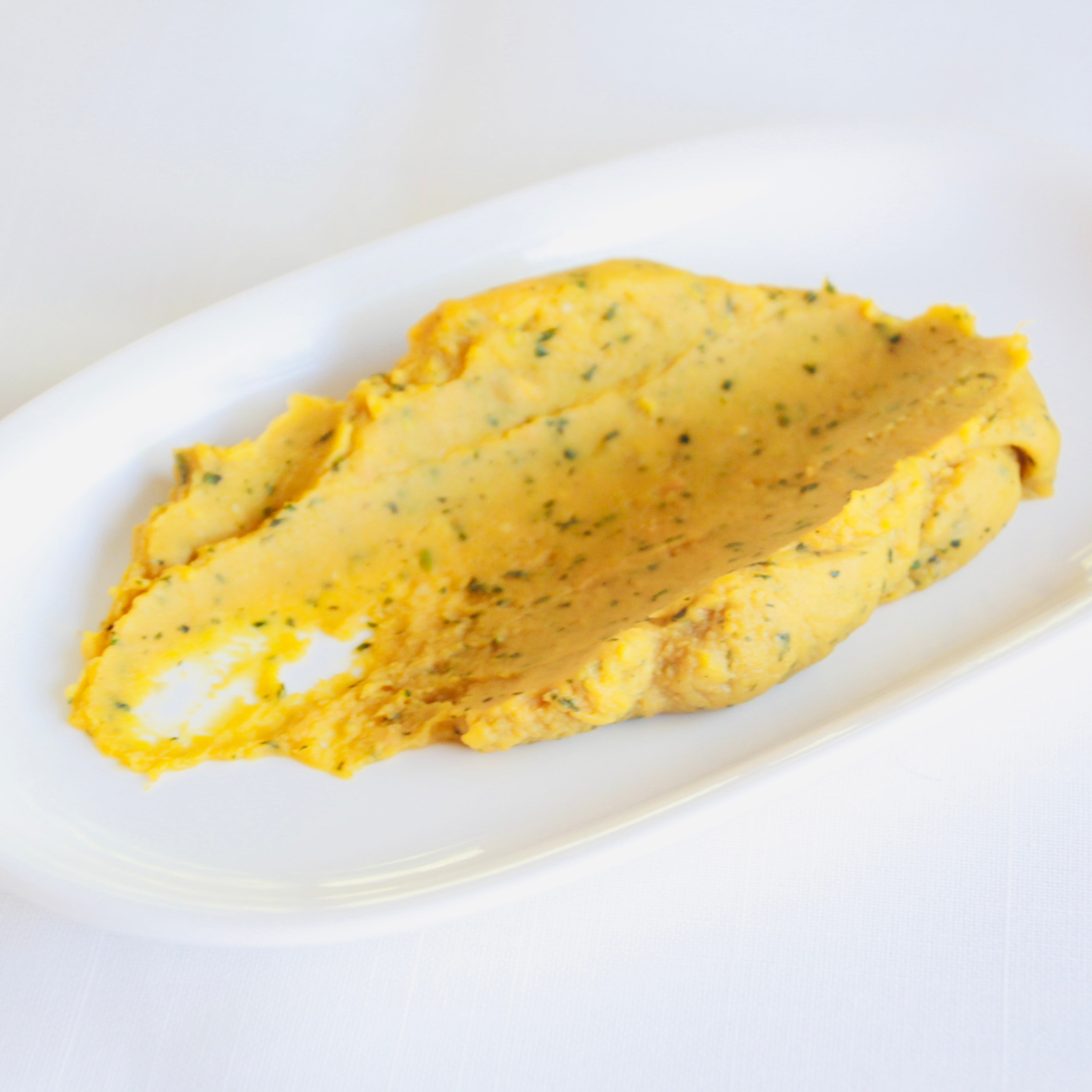 Puré de camote con leche de coco