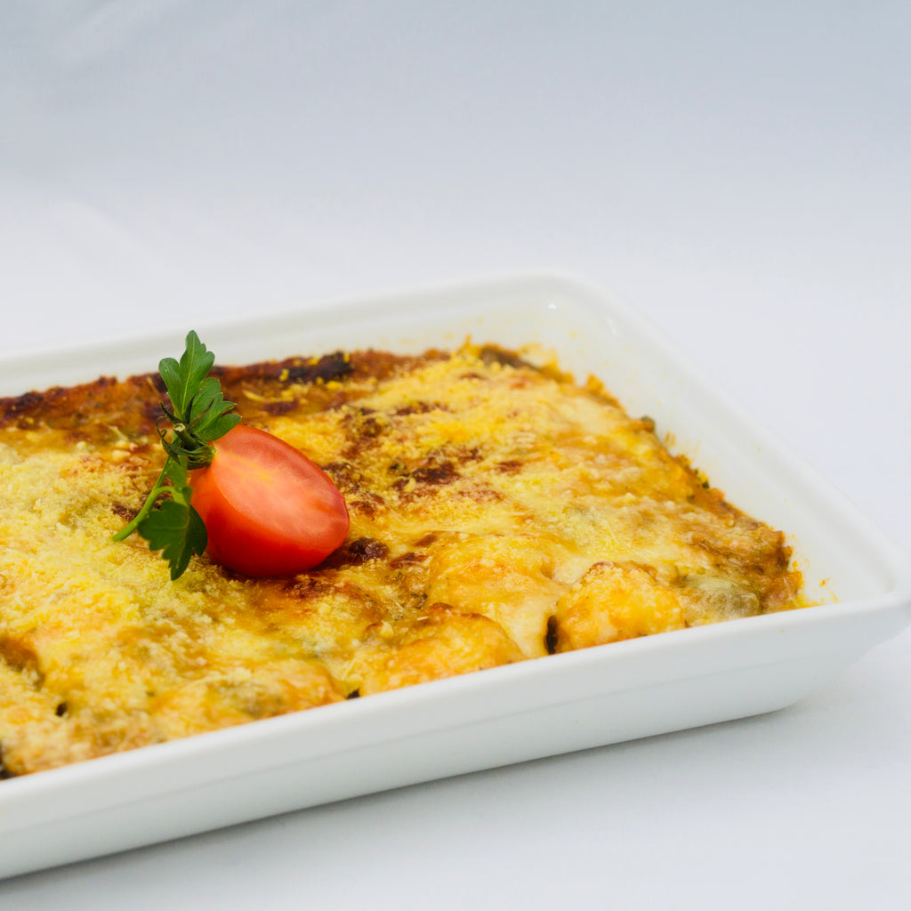 Gratin de ñoquis con salsa boloñesa